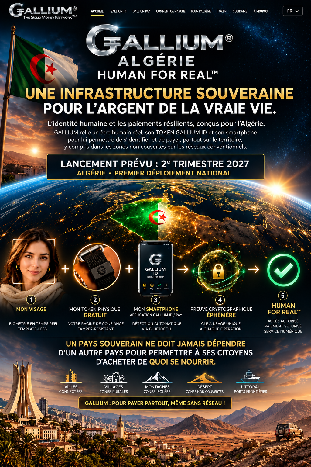 GALLIUM ALGÉRIE — Une infrastructure souveraine pour l'argent de la vraie vie
