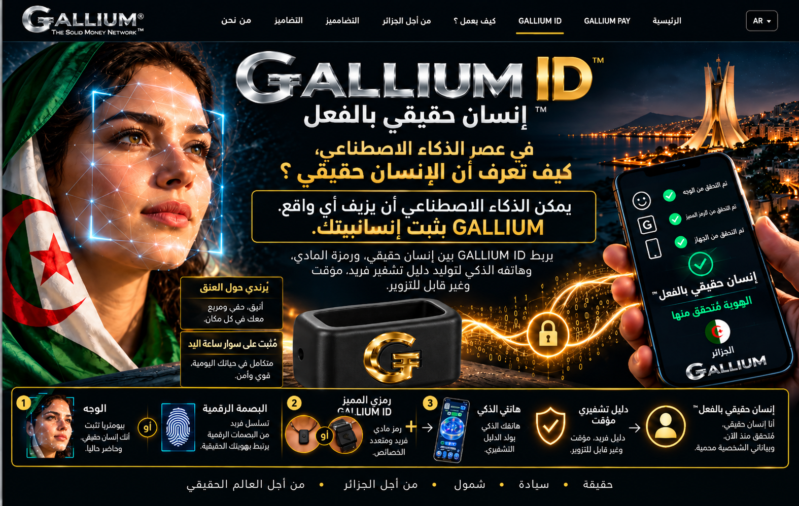 GALLIUM ID Algérie — HUMAN FOR REAL — version arabe