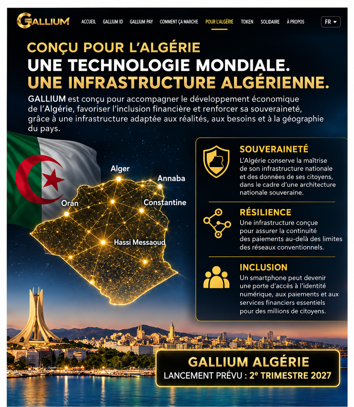 GALLIUM Algérie — Une technologie mondiale, une infrastructure algérienne